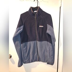 Columbia Two Tone Dark Blue and Light Blue Fleece Jacket